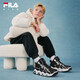 FILA Children's 2025 Winter New Versatile Middle and Large Children's Warm Cotton Shoes Leopard Claw Cotton Shoes