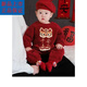 Disney (Disney) Baby Plush New Year's Eve Clothing 2026 Winter Baby Red Jumpsuit Newborn Full Moon Clothing Outing Romper Suit Red Romper Suit (excluding hat and socks) 36cm 80