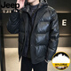 JEEP吉普国际品牌羽绒服男士2025冬季新款短款加厚保暖假两件休闲外套 YR23-8095黑色 M M 建议160-170c90-110斤