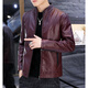 Playboy Leather Jacket Men's Autumn and Winter Men's Fashion Trendy 2025 New Jacket Windproof Motorcycle Leather Jacket Mature Winter Black Velvet M Recommended 85-115Jin Jin equals 0.5 kg