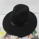 Blooming Qing Shanghai Xu Wenqiang's same style hat, men's British retro jazz hat, big brim top hat, Jackson stage performance, Xu Wenqiang style - black, adult size 58CM