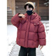 HAL.DUCK Down Jacket Children's Clothing Boys Winter Clothing Thickened Cotton Clothes 2025 New Medium and Large Children's Cotton Jackets Winter Boys Red Cotton Cotton Clothes Black Padded Thickened 150 cm