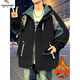 Woodpecker (TUCANO) autumn and winter velvet jacket for boys junior high school and high school students thickened cotton coat teenagers handsome big boy men's jacket JR8889 red (single jacket) velvet thickened 3XL 150-170Jin Jin is equal to about 0.5 kg