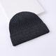 Hengyuanxiang Wool Knitted Hat Unisex Coldproof Pure Wool Autumn and Winter Beanie Couple Pullover Hat Dark Gray Average Pier Size 50-58