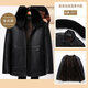 FLADY international first-line brand leather jacket new 2025 jacket men's velvet thickened spring and autumn dad leather jacket men's motorcycle 1610 black removable liner + large fur collar plus velvet L 175/88A 100Jin Jin is equal to 0.5kg -120Jin Jin is equal to 0.5kg Wear