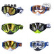 After-travel goggles, outdoor sports glasses, off-road mountain climbing, windproof cycling, large frame, all-inclusive ski protection, blue and yellow frame + blue film