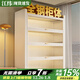 Jiangwei bookcase storage cabinet integrated wall-mounted light luxury bookshelf storage cabinet vertical hand cabinet display cabinet steel living room storage thickened carbon steel white 6 layers length 120 height 184cm