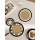 Tuojin Japan imported high-quality imitation linen pattern dining table insulated round small placemat high temperature resistant desktop bowl and plate small table Jingjing Xianshi-A diameter 17cm