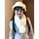 Xiaohongshu Women's Bow Beret Autumn and Winter Fisherman Hat White Wool Thousand Gold Hat