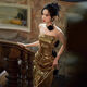 Buy Product French Tube Top Evening Dresses for Women Accessible Luxury Niche Classic Gold Mermaid Skirt Gold XS XS