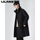 Lilang Autumn and Winter 90 White Duck Down Down Jacket Men's Medium Long 2025 New Coat Style Stand Collar Windbreaker Warm Jacket Black M