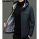LILANZ легкая одежда мужская зимняя модная повседневная куртка со съемным капюшоном пуховик для людей молодого и среднего возраста черный 86231 модель 3XL 190 рекомендуется 180-200Jin Jin равен 0,5 кг