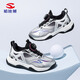HOBIBEAR children's shoes spring new light outdoor running shoes boys' shoes medium and large children's sports shoes 614151 silver black 35