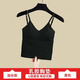 2025u-shaped beautiful back underwear for women summer bra all-in-one card card outer wear tube top camisole breathable U-shaped extended version black S (80-95Jin Jin equals 0.5 kg