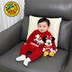 G.duck parent-child wear red New Year sweater thick winter family of three infants and children 2026 new sweater mother and daughter wear New Year's greetings clothes red 80 cm
