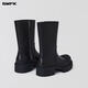 SMFKKICK BOOTS/LEATHER strike leather mid-calf boots/leather inside and outside S0009B3/BW1/W3 WILD BLACK/wild black 36