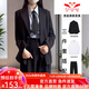 FANAOGE Shoulder Pads to Make You Slim Formal Girls’ Suit Suit Professional Spring and Autumn College Student Interview Temperament Formal Work Clothes Professional Suit + White Shirt + Straight Pants 3 Pieces With Shoulder Pads L Recommended 105-125 Jin Jin equals 0.5 kg For urgent orders, please contact customer service with SF Express
