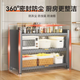 Yusenyi kitchen storage rack floor-standing multi-layer storage cabinet slate dining side storage cabinet multi-functional dust-proof cabinet workbench carbon steel countertop gray 4 layers (length 120x width 32x height 114) wear-resistant and scratch-resistant