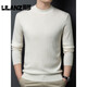 Lilang casual middle-aged men's new knitted wool sweater autumn and winter round neck pullover long-sleeved sweater versatile bottoming dad big red 14XL (130) 190 (recommended 185-200Jin Jin equals 0.5 kg)