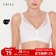 Ubras Special Sale Light Wing Lace Clear Big Cup Back Hook Big Breast Showing Small Underwear Women Push Up No Wires White L(80C/80D)
