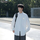 POUM high-end long-sleeved shirt men's spring and autumn casual loose shirt jacket top KJ01 white XL