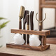 Pupan Walnut Tea Ceremony Six Gentlemen Storage Shelf Solid Wood Pen Holder Pen Holder Tea Ceremony Accessories Set Complete Collection of Tea Making Tools Walnut Wood-Multifunctional Tea Ceremony Rack