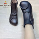 Scarecrow ethnic style retro genuine leather short boots for women 2026 autumn new style comfortable soft sole cotton and linen single boots round toe flat fashion boots black plus velvet 35
