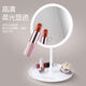 Zhongyue LED cosmetic mirror with light, foldable and dimmable, portable ins style student dormitory desktop mirror, elegant white high-definition three-color light luxury model, with five times magnifying glass