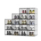 Shijanu thickened shoe box storage box magnetic hard plastic flip-top anti-oxidation and dust-proof transparent shoe box shoe rack sneaker cabinet transparent white 20 pieces independent back door front opening double magnetic suction can be installed under 47 sizes 34x27x18.5cm