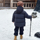 HAL.DUCK Down Jacket Boys' Cotton Jacket Winter Thickened Giant Warm Children's Cotton Jacket 2026 New Boy Handsome Young Master Winter Cotton Jacket Black Cotton Thickened 100 cm (Recommended Height Around 95)