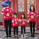 Disney (Disney) New Year's Eve parent-child clothing new red animal year 2025 festive new year blessing sweater thickened sweater Chinese style full of blessings red 110 yards 40 Jin Jin equals 0.5 kg to wear below