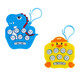 Early education educational handheld mini electronic game console toy, nostalgic classic Tetris pet machine, whack-a-mole tic-tac-toe game, creative gift key chain pendant, whack-a-mole key chain (one random color)