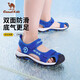 Camel (CAMEL) children's sandals summer outdoor sports beach sandals Baotou anti-kick breathable D63B801036-color blue 36