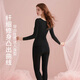 Bandgewoo Thermal Underwear with Breast Pads Thickened Seamless Square Collar Solid Color Simple Comfort High Elastic Breathable Suit Women Skin Color Top 160/85 (M) Bottom 160/85 XXS XXXS