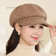 Changyin knitted hat for women in autumn and winter, middle-aged and elderly woolen peaked cap thickened and warm for the elderly, grandma and mother, cold-proof hat, brown_one size