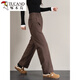 Woodpecker straight down pants women's outer wear winter 2025 new thickened brown mother's cold and windproof northeastern cotton pants for the elderly card color one size fits all 2685-95Jin Jin equals 0.5 kg