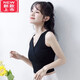 LangSha (LangSha) black short cross vest suspender women's 2024 spring and summer new style inner and outer design bottoming top black XL 105-114Jin Jin equals 0.5 kg
