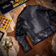 CHEVALPES international first-line brand classic water-dyed cowhide J100 stand-up collar 1930S full-grain cowhide leather jacket men's motorcycle short full-grain cowhide S