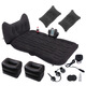 Children's car bed, rear baby car, rear seat mattress, sedan, SUV, head guard + upgraded side guards, can sit and lie down - blue