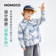 Mami Maka (MOMOCO) children's clothing boys' shirts 2026 spring fashion trendy shirts for middle and large children blue 110