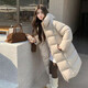 Woodpecker (TUCANO) 90 long loose down jacket 2025 goose down new winter warm Korean style fashionable slim hooded thickened jacket milk blue (super good-looking) S recommended 100-130Jin Jin equals 0.5 kg