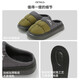 Red Bean Down Cloth Waterproof Cotton Slippers for Women 2026 New Spring Thick Soled Warmth Couple Home Use Large Size Cotton Slippers for Men Black Green 40-41 Standard Size Inner Length 25cm