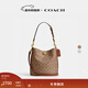 COACH Gift New Women's Classic Logo WILLOW No. 19 Soft Bucket Bag Presbyopia Women's Bag B4/Brown Caramel Color