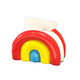 Yusenyi Rainbow high-end hygienic household tissue ceramic paper box creative box-like living room napkin storage box desktop decoration rainbow tissue box (red and yellow)