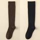 Aimurei Gui Calf Socks Women's Pure Cotton Spring and Autumn Pressure Socks Set Long-Tube Cotton Autumn and Winter High-Tube Brown Knee-high Socks Half-Tube Black + Coffee One Size 34-40 (Pure Cotton Material No Bone Seam)