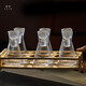 Yusenyi Chinese-style liquor cup wine divider wine set household glass one-cup small wine cup creative with scale wine divider transparent model 6 pots 6 cups storage cup holder