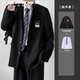 Sound Monkey suit suit men's slim professional formal suit jacket business groomsmen suit groom suit wedding suit men's suit + DK shirt + trousers three-piece suit XL (130-145Jin Jin equals 0.5 kg)