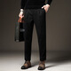 Baleno S&K autumn and winter woolen trousers men's slim trousers Korean style casual straight plus velvet drape nine-point trousers CY86 gray nine-point regular 29 110-120Jin Jin equals 0.5 kg