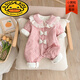 G.duck baby clothes autumn and winter new style princess baby girl thin cotton jumpsuit thickened full-month newborn outing cover off-white 73cm recommended 3-6.5 months 12-17Jin Jin equals 0.5 kg