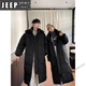 JEEP SPIRIT Northeastern super long over-the-knee couple winter new down jacket for men and women warm and thickened loose mid-length cold-proof jacket 932 goose yellow mid-length M